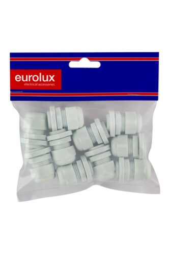 10 piece Cable Gland M20 x 1.5mm White